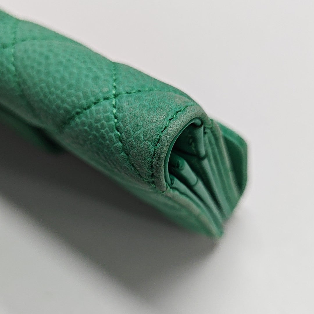 Quilted Grained Calfskin Green