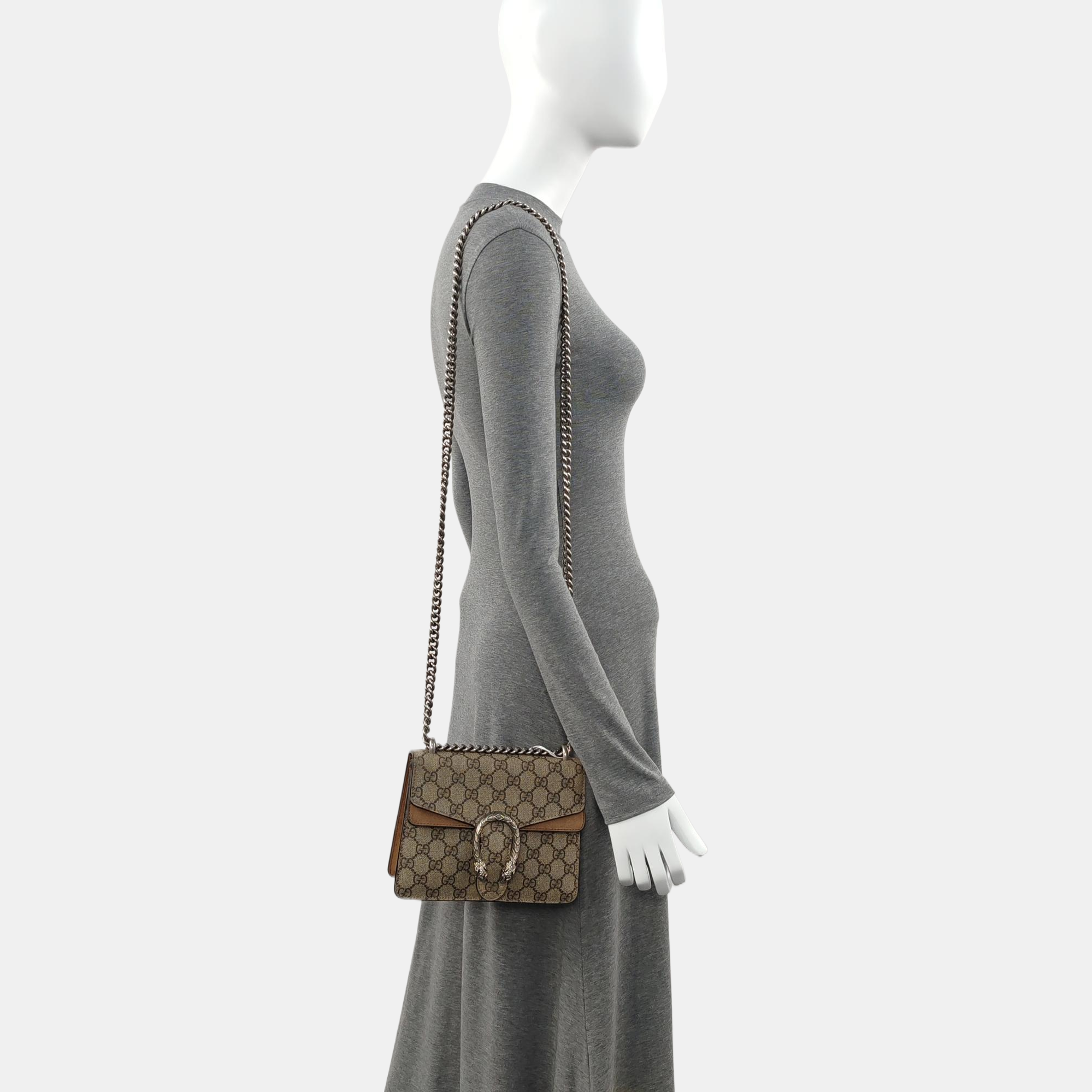 Authenticated pre-owned  Dionysus Super Mini Monogram Coated Canvas Beige - Crossbody Bag at Looply