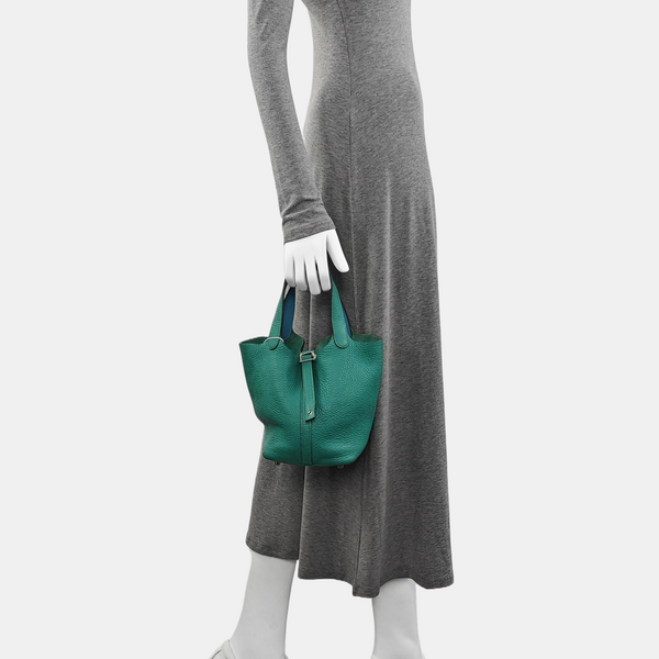 Authenticated pre-owned  Picotin Lock 18 Clemence Green - Top Handle Bag at Looply