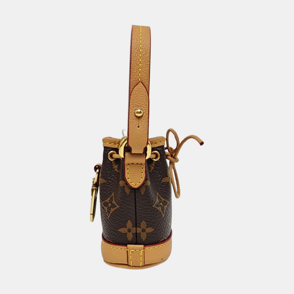Authenticated pre-owned  Noé Monogram Coated Canvas Brown - Top Handle Bag at Looply
