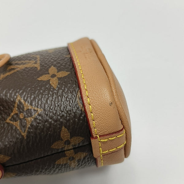 Authenticated pre-owned  Noé Monogram Coated Canvas Brown - Top Handle Bag at Looply