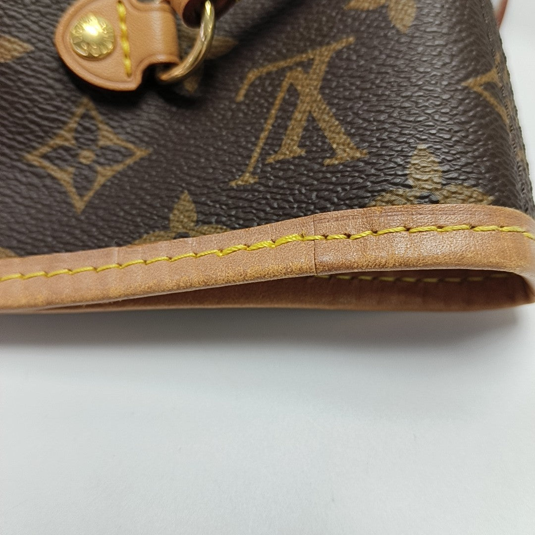NEVERFULL MM Monogram Coated Canvas Brown