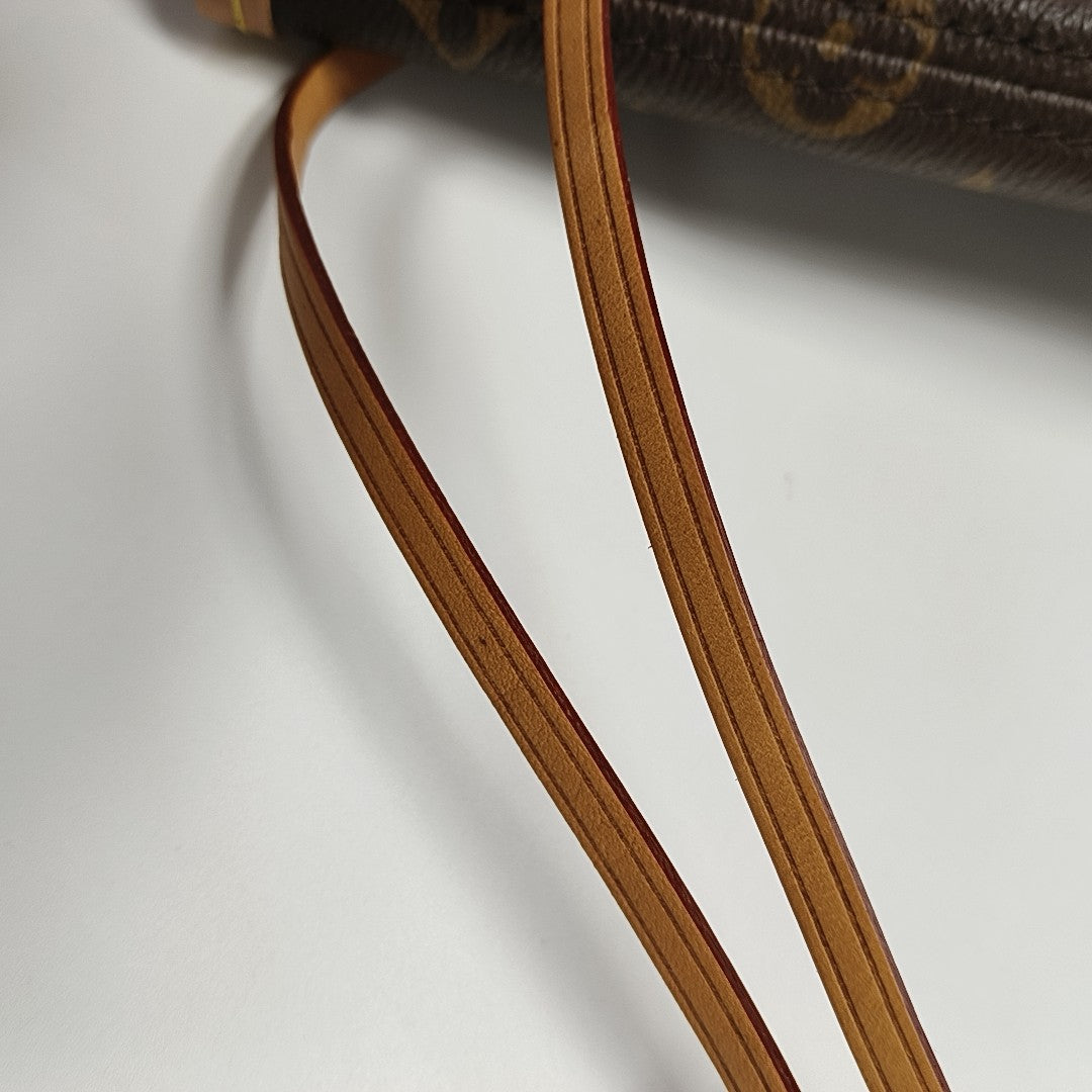NEVERFULL MM Monogram Coated Canvas Brown