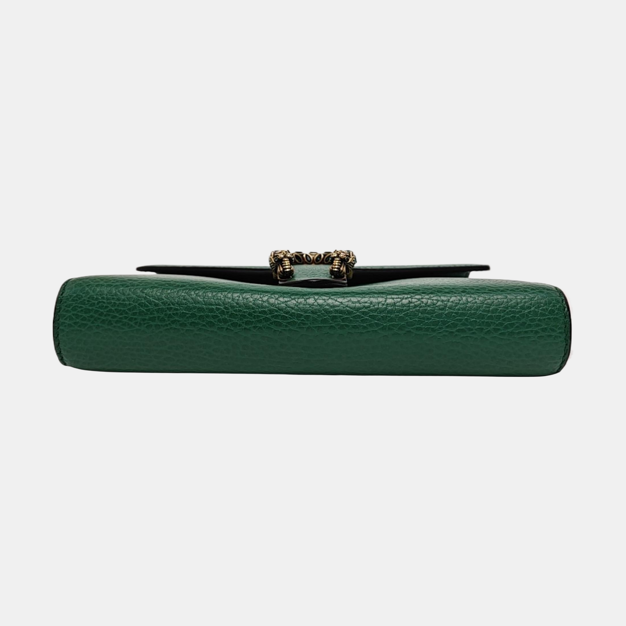 Authenticated pre-owned  Dionysus Super Mini Calfskin Green - Shoulder Bag at Looply