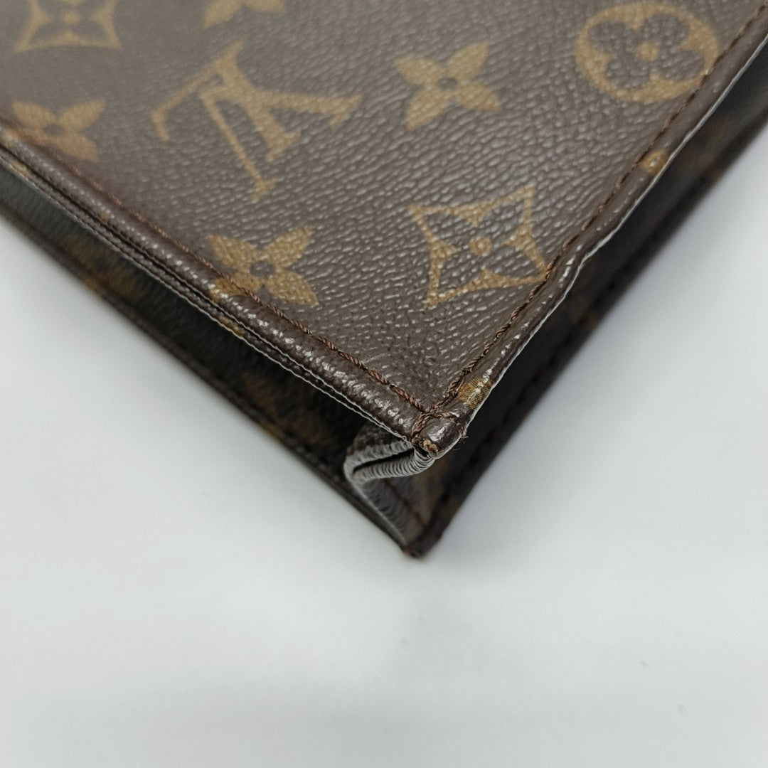SAC PLAT Mini Monogram Coated Canvas Brown