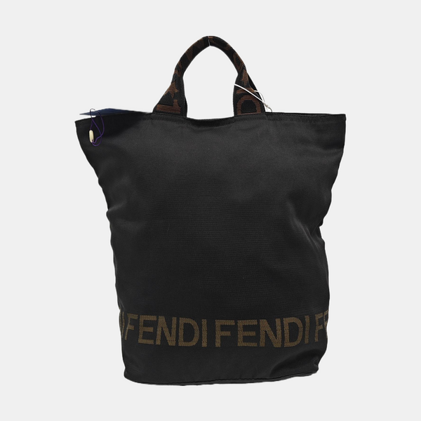 Fabric Top Handle Bag Black
