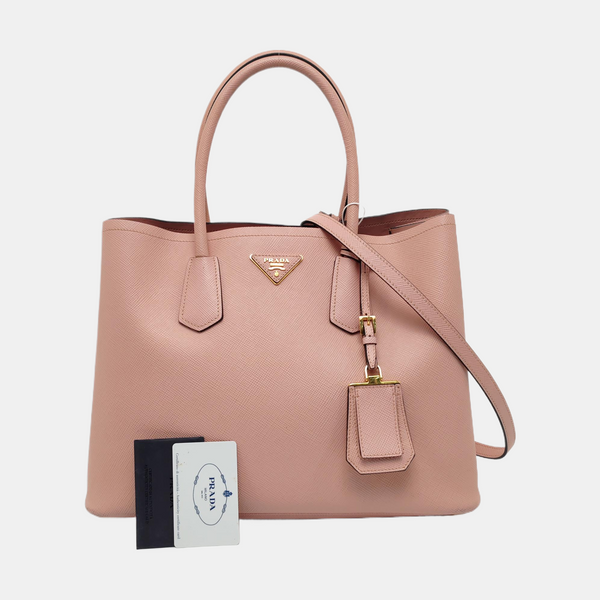 Double Large Saffiano Calfskin Pink