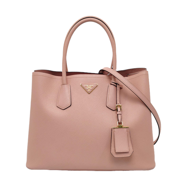 Double Large Saffiano Calfskin Pink