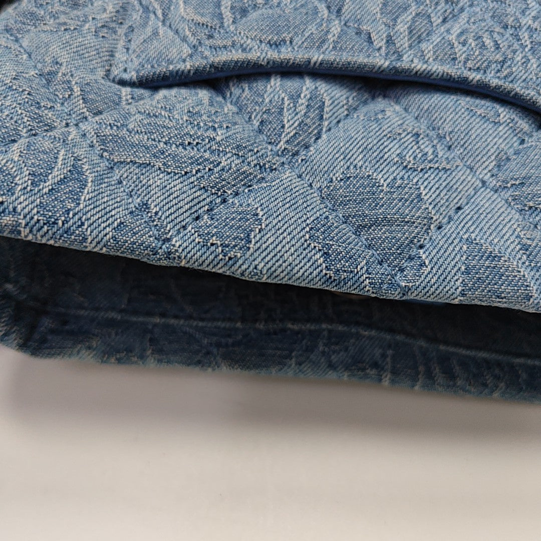 Quilted Denim Blue