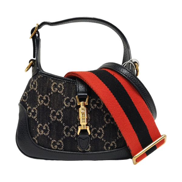Authenticated pre-owned  Jackie 1961 Mini Monogram Denim Black - Shoulder Bag at Looply