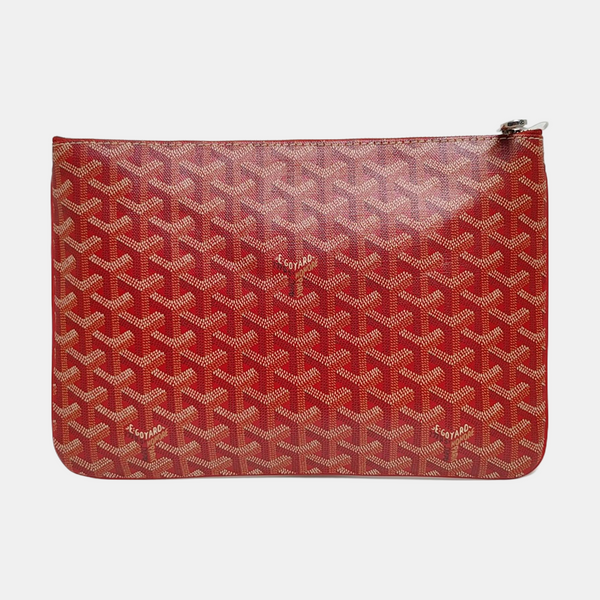 Authenticated pre-owned  Sénat Small Coated Canvas Red - Clutch at Looply