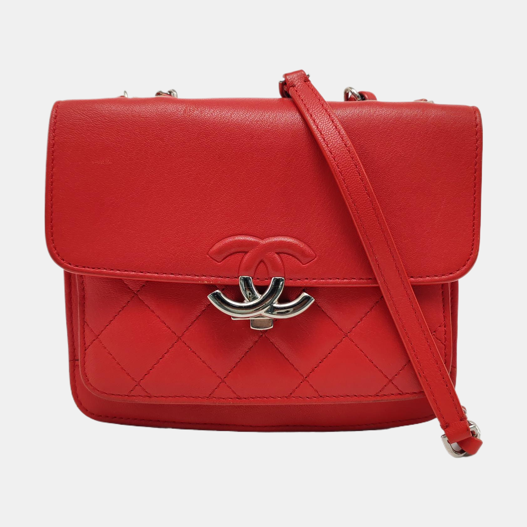 Quilted Lambskin Red