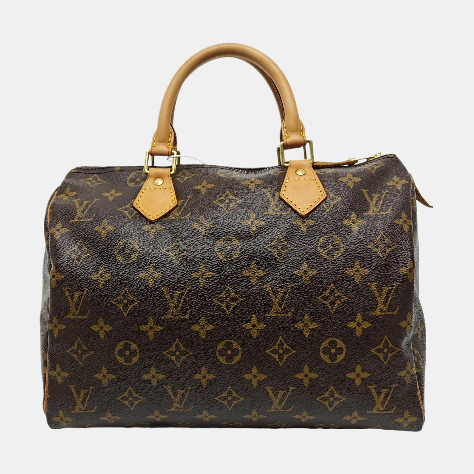 Authenticated pre-owned  Speedy 30 Monogram Coated Canvas Brown - Top Handle Bag at Looply