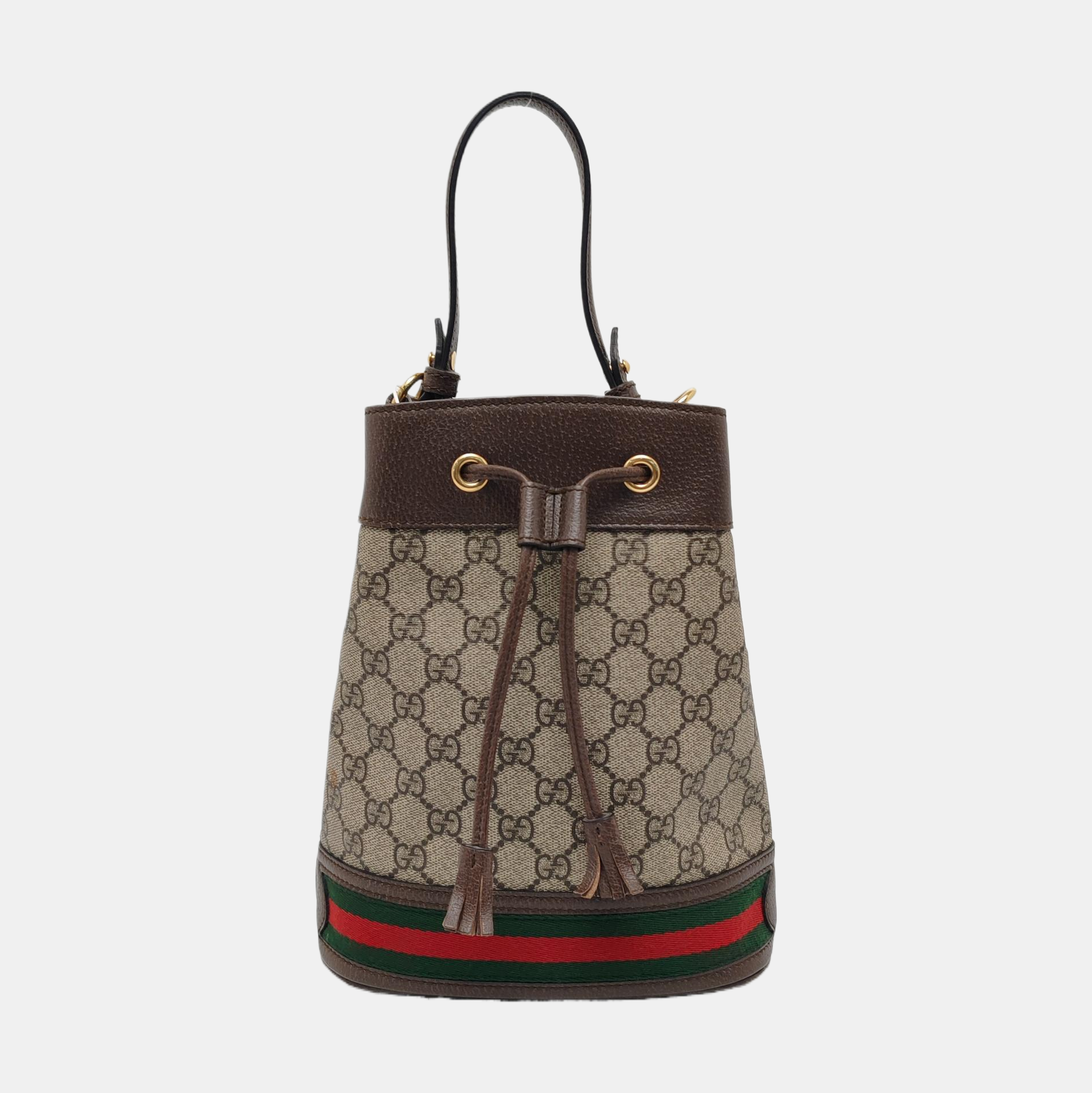 Authenticated pre-owned  Ophidia Small Monogram Coated Canvas Beige - Top Handle Bag at Looply