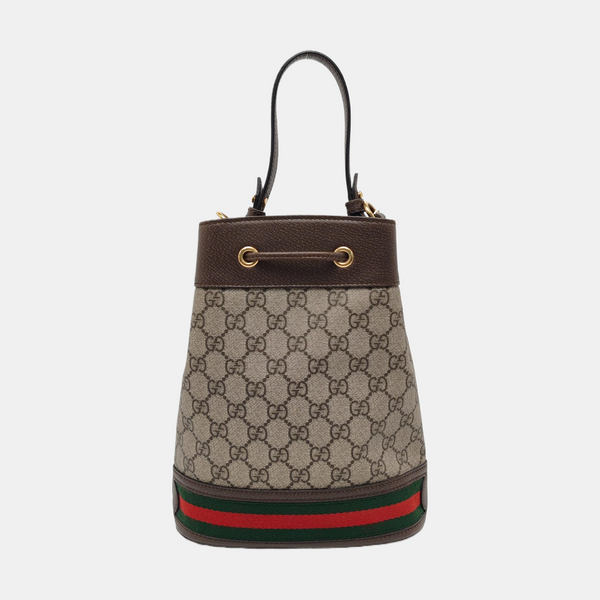 Authenticated pre-owned  Ophidia Small Monogram Coated Canvas Beige - Top Handle Bag at Looply