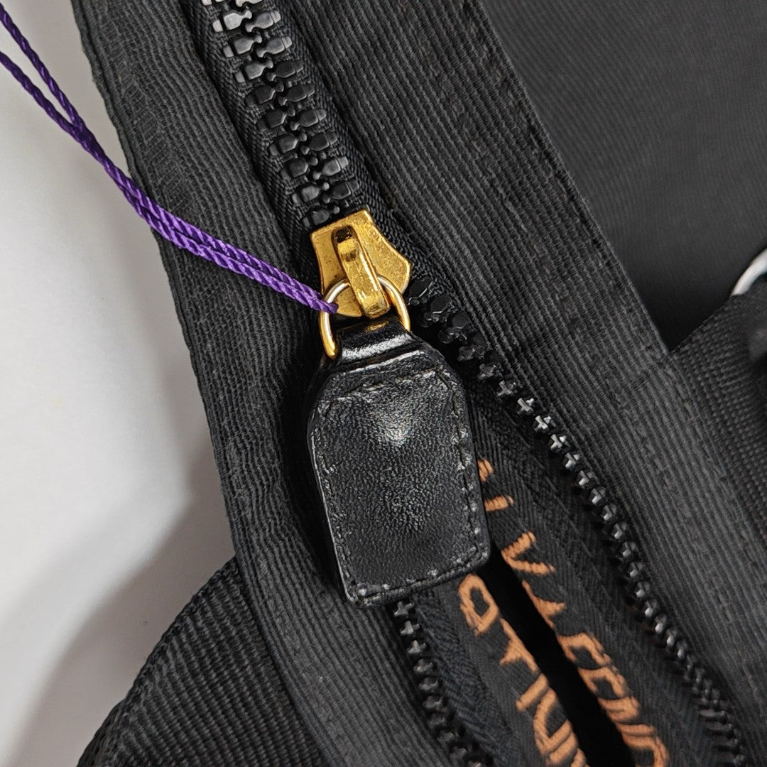 Fabric Top Handle Bag Black