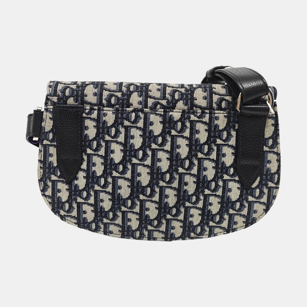 Authenticated pre-owned  Saddle Monogram Canvas Blue - Shoulder Bag at Looply