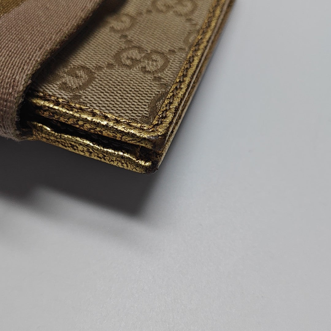 Monogram Fabric Wallet Beige