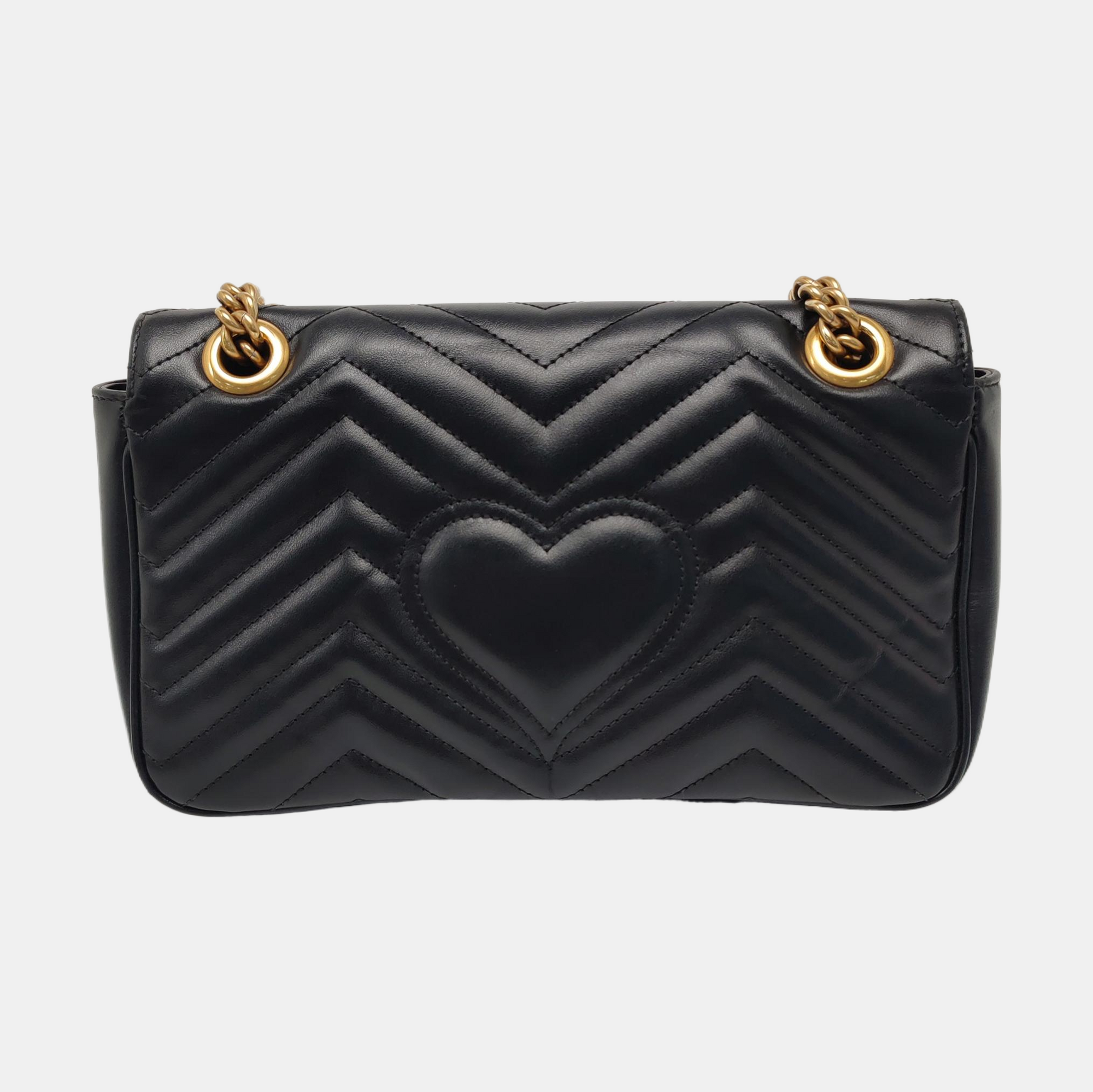 GG Marmont Medium Quilted Calfskin Black