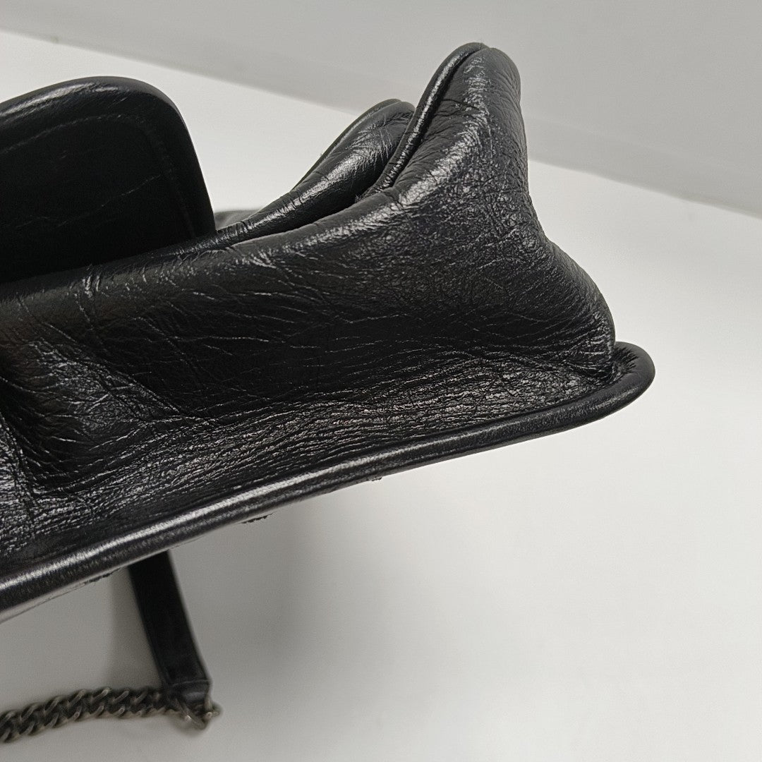 NIKI Medium Chevron Suede Black