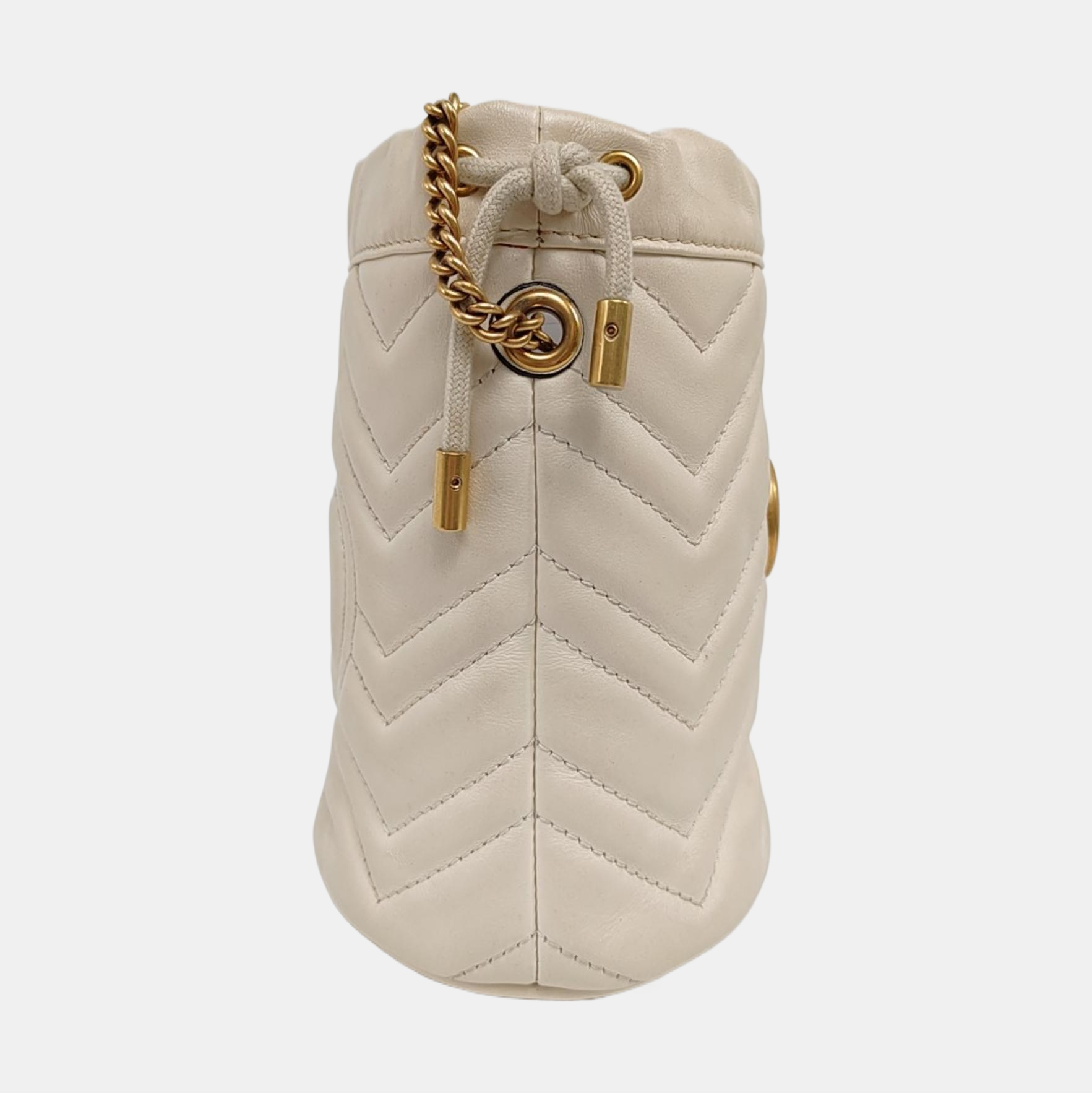 Authenticated pre-owned  GG Marmont Mini Calfskin White - Shoulder Bag at Looply
