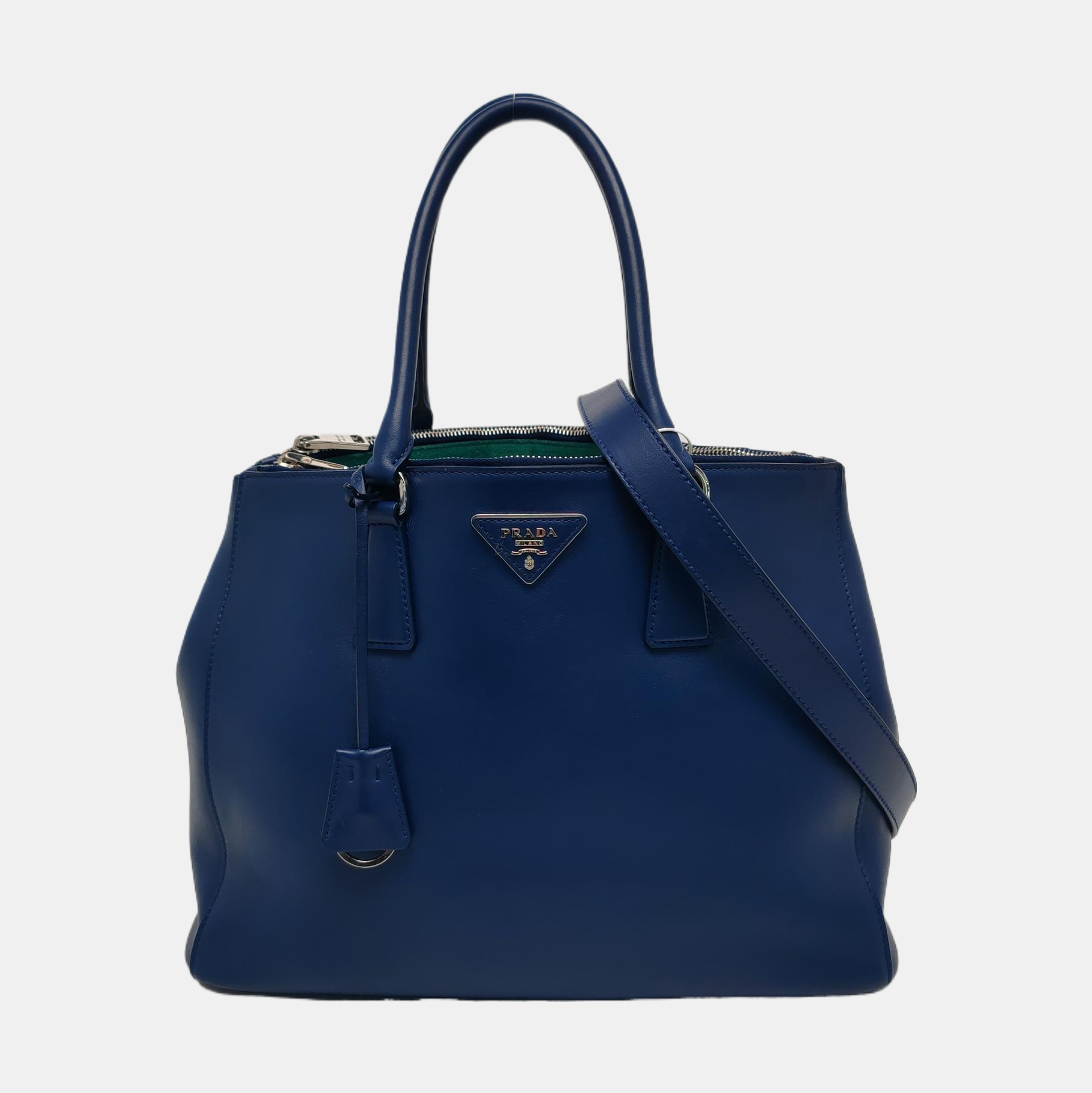 Authenticated pre-owned  Galleria Leather Blue - Shoulder Bag at Looply