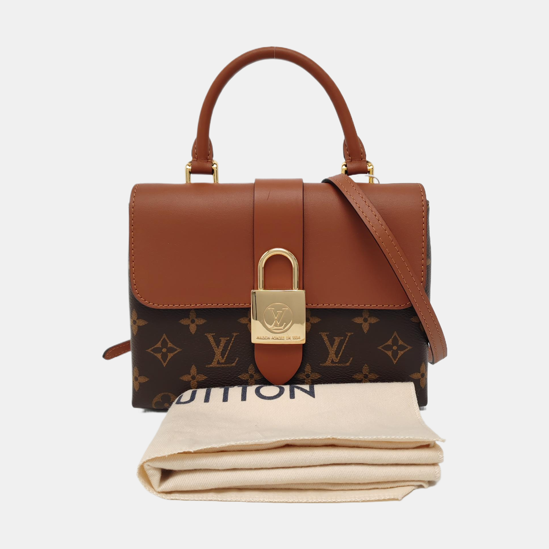Authenticated pre-owned  Locky BB Monogram Coated Canvas Brown - Shoulder Bag at Looply