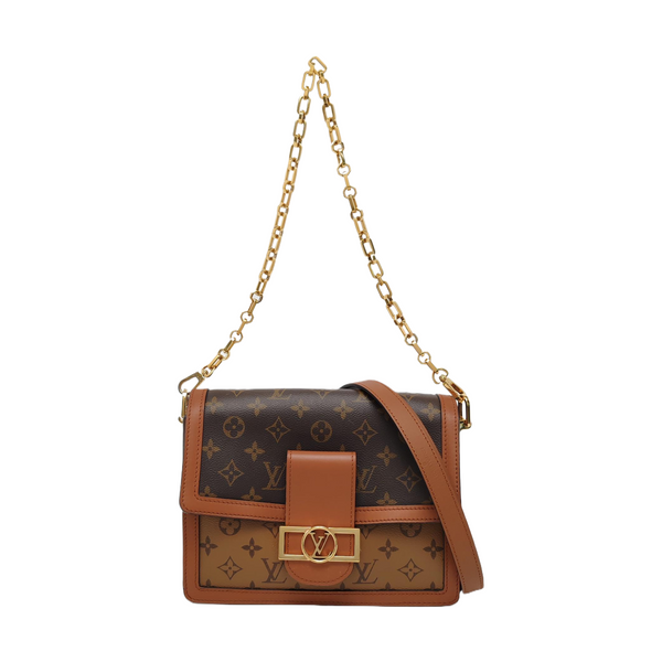 DAUPHINE MM Monogram Coated Canvas Brown