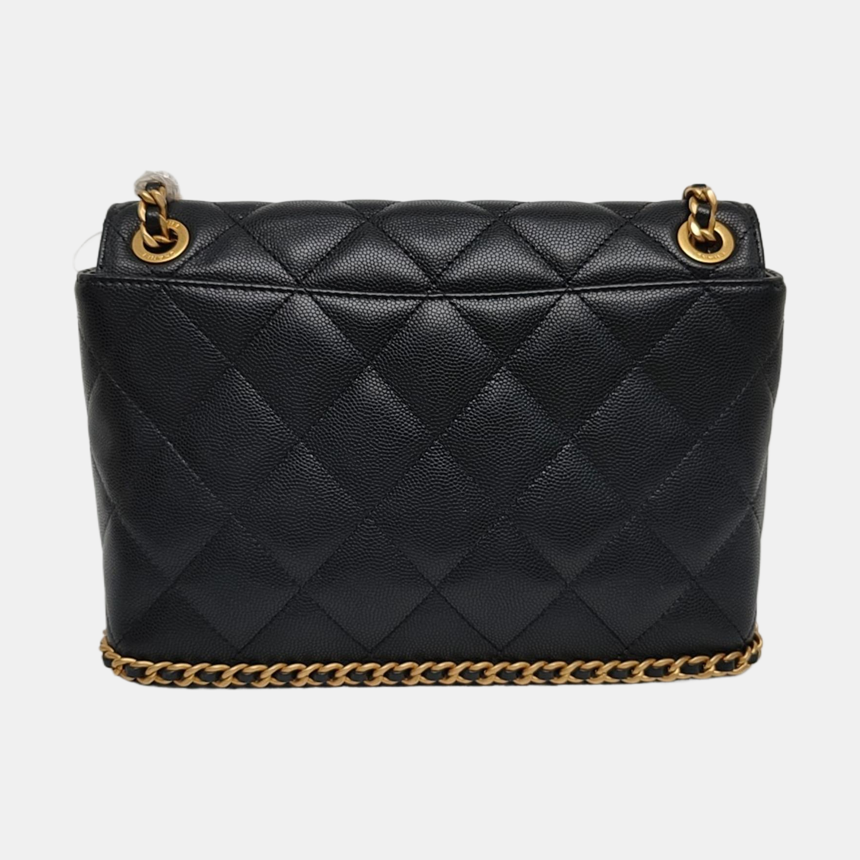 Quilted Grained Calfskin Black