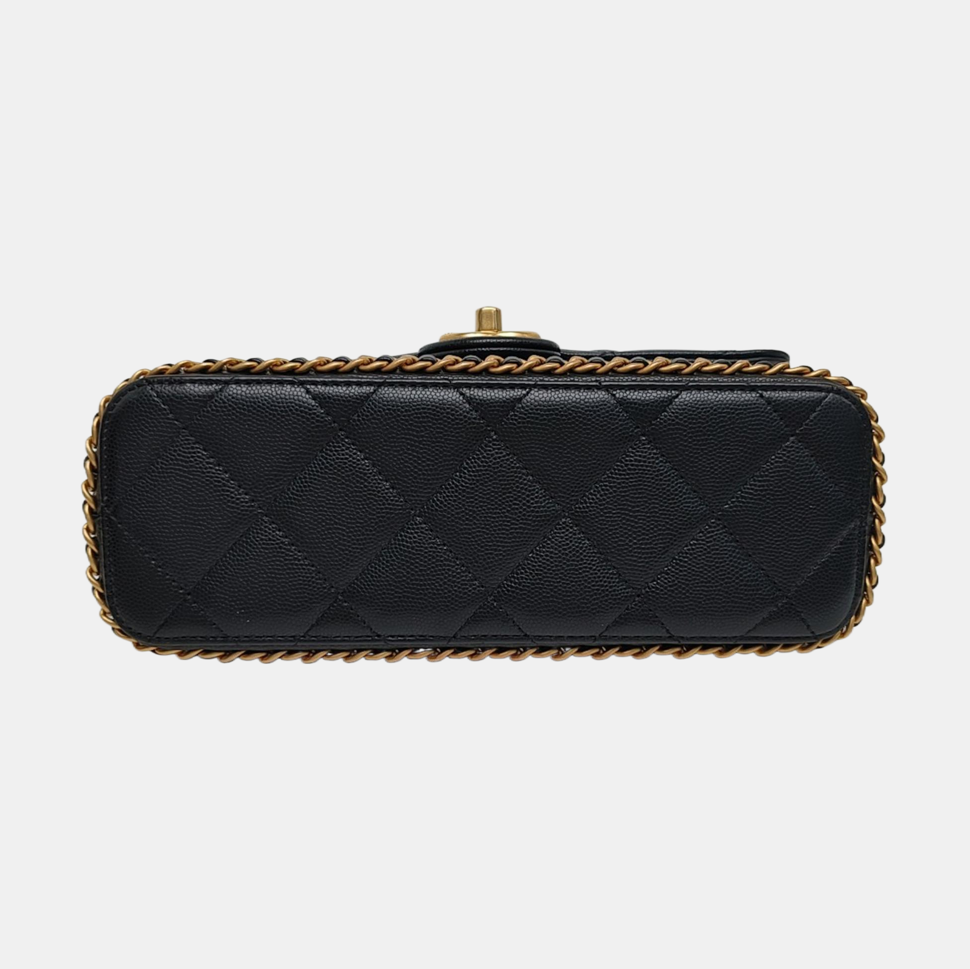 Quilted Grained Calfskin Black
