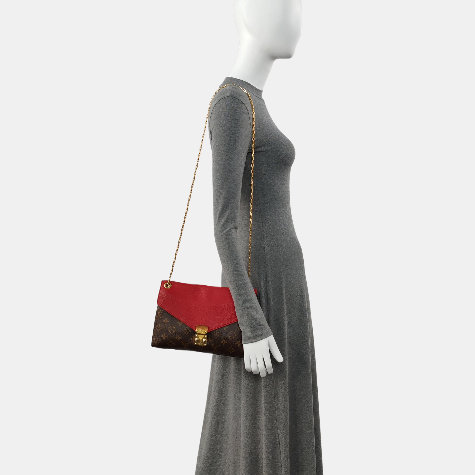 Authenticated pre-owned  Pallas Monogram Coated Canvas Brown - Shoulder Bag at Looply