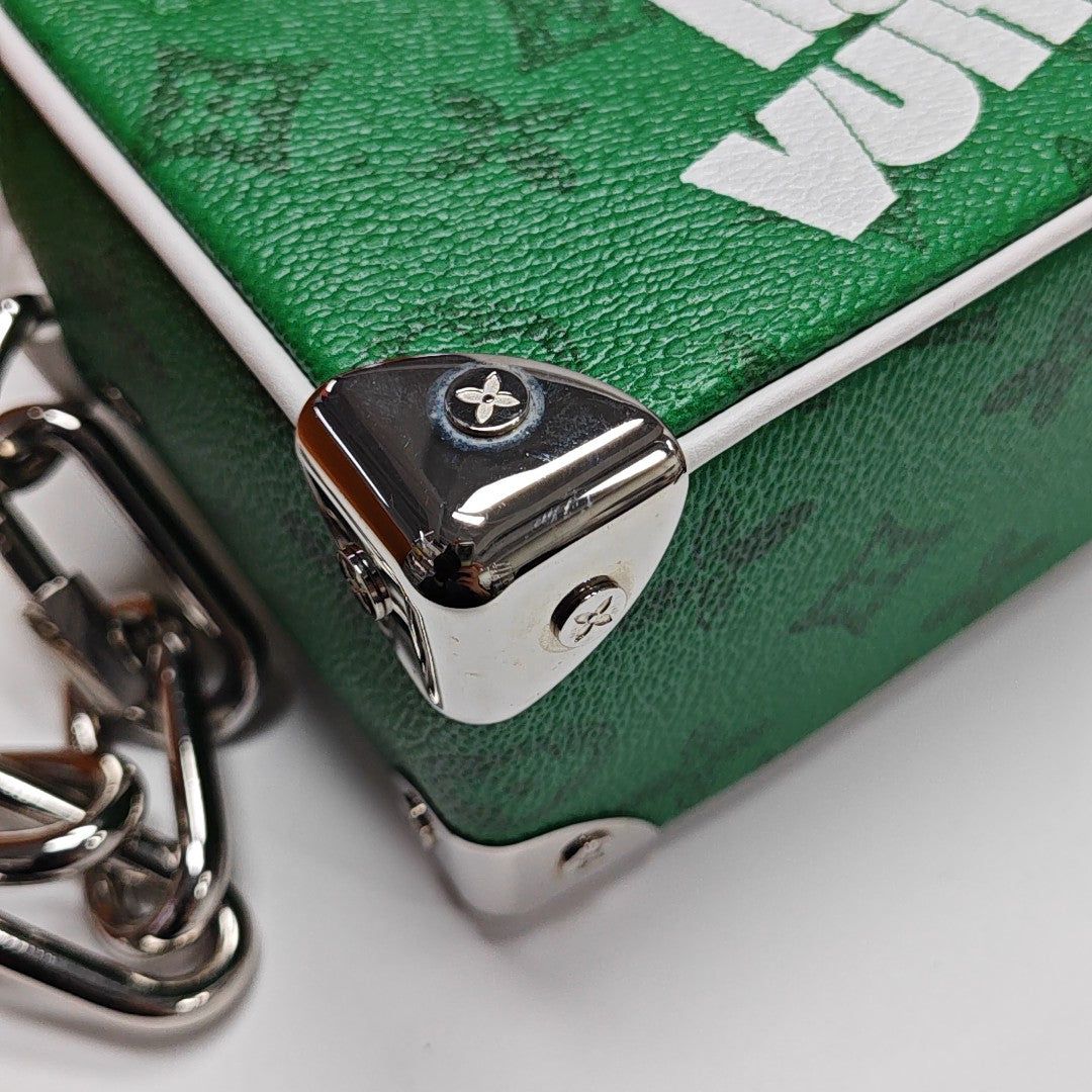 SOFT TRUNK Mini Monogram Coated Canvas Green
