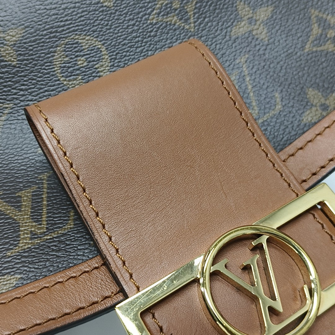 DAUPHINE MM Monogram Coated Canvas Brown