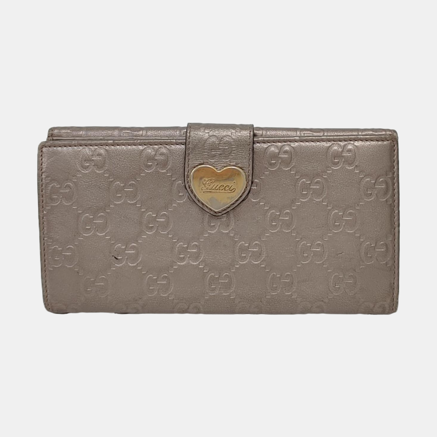 Authenticated pre-owned  Microguccissima Monogram Calfskin Gray Wallet - Wallet at Looply