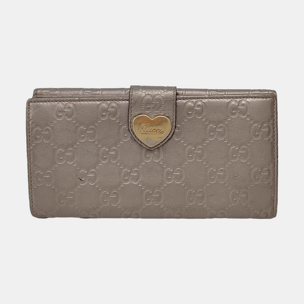 Authenticated pre-owned  Microguccissima Monogram Calfskin Gray Wallet - Wallet at Looply