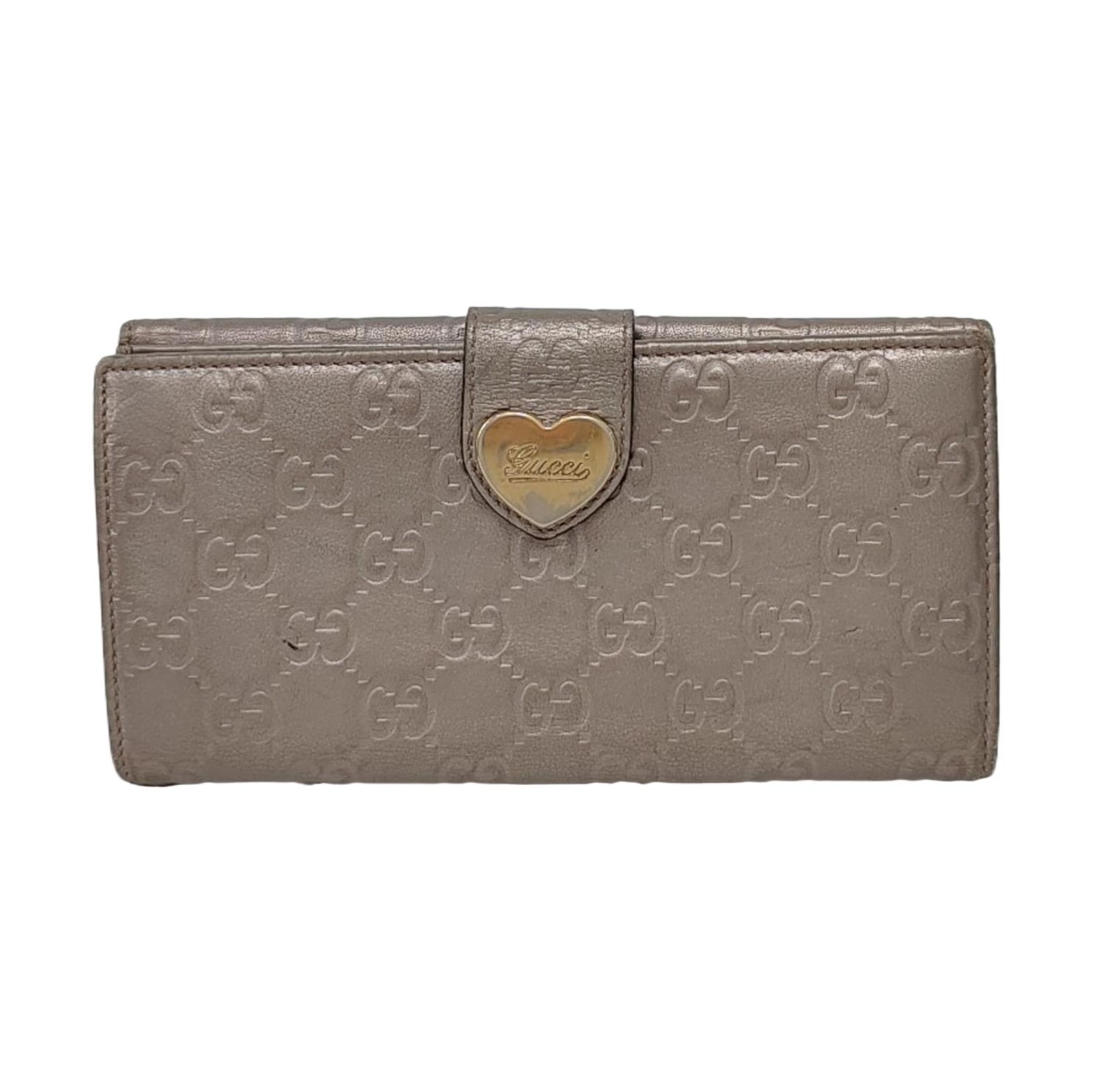 Authenticated pre-owned  Microguccissima Monogram Calfskin Gray Wallet - Wallet at Looply