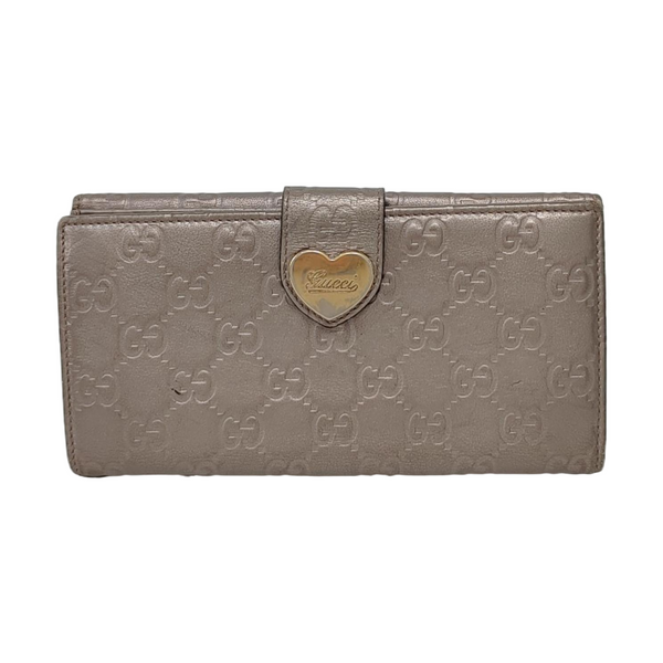Authenticated pre-owned  Microguccissima Monogram Calfskin Gray Wallet - Wallet at Looply