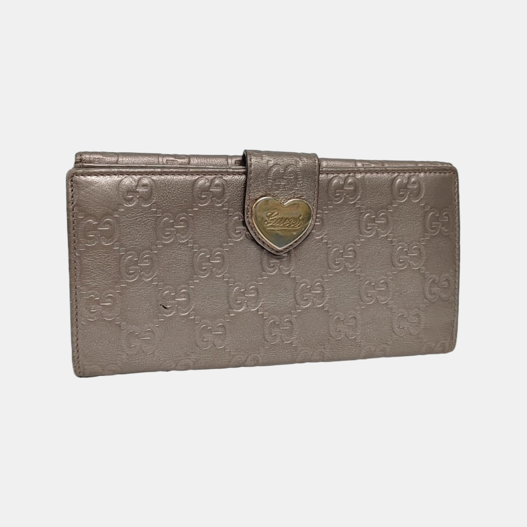 Authenticated pre-owned  Microguccissima Monogram Calfskin Gray Wallet - Wallet at Looply
