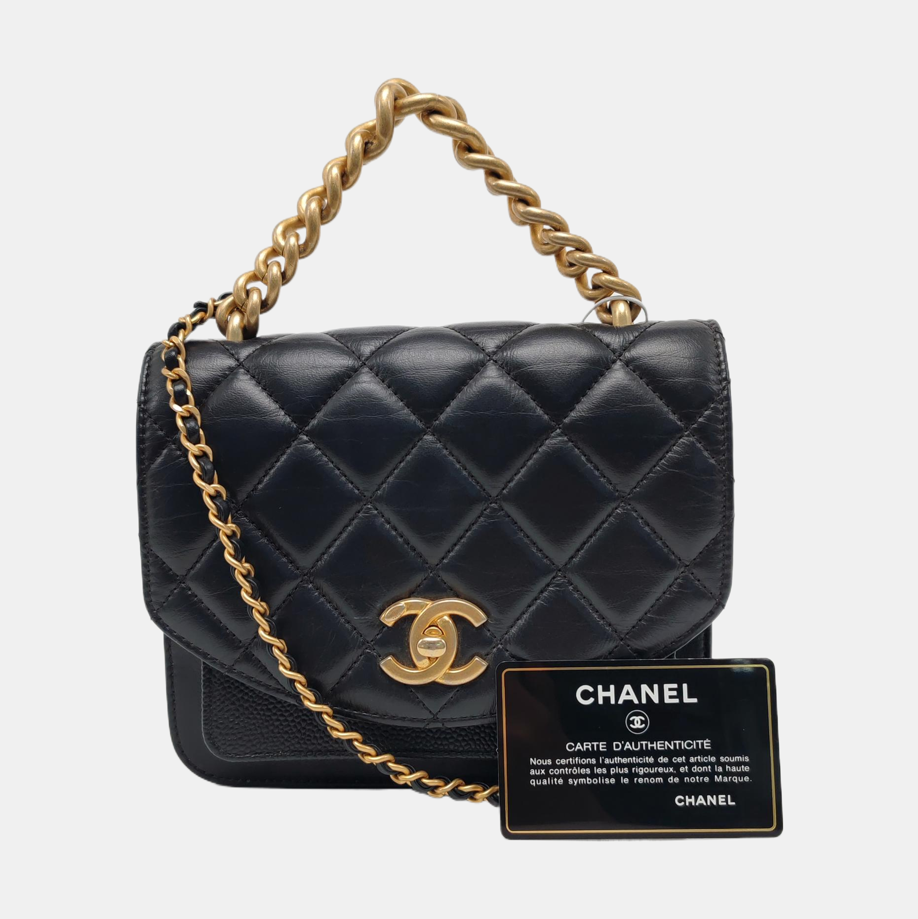 Quilted Calfskin Black