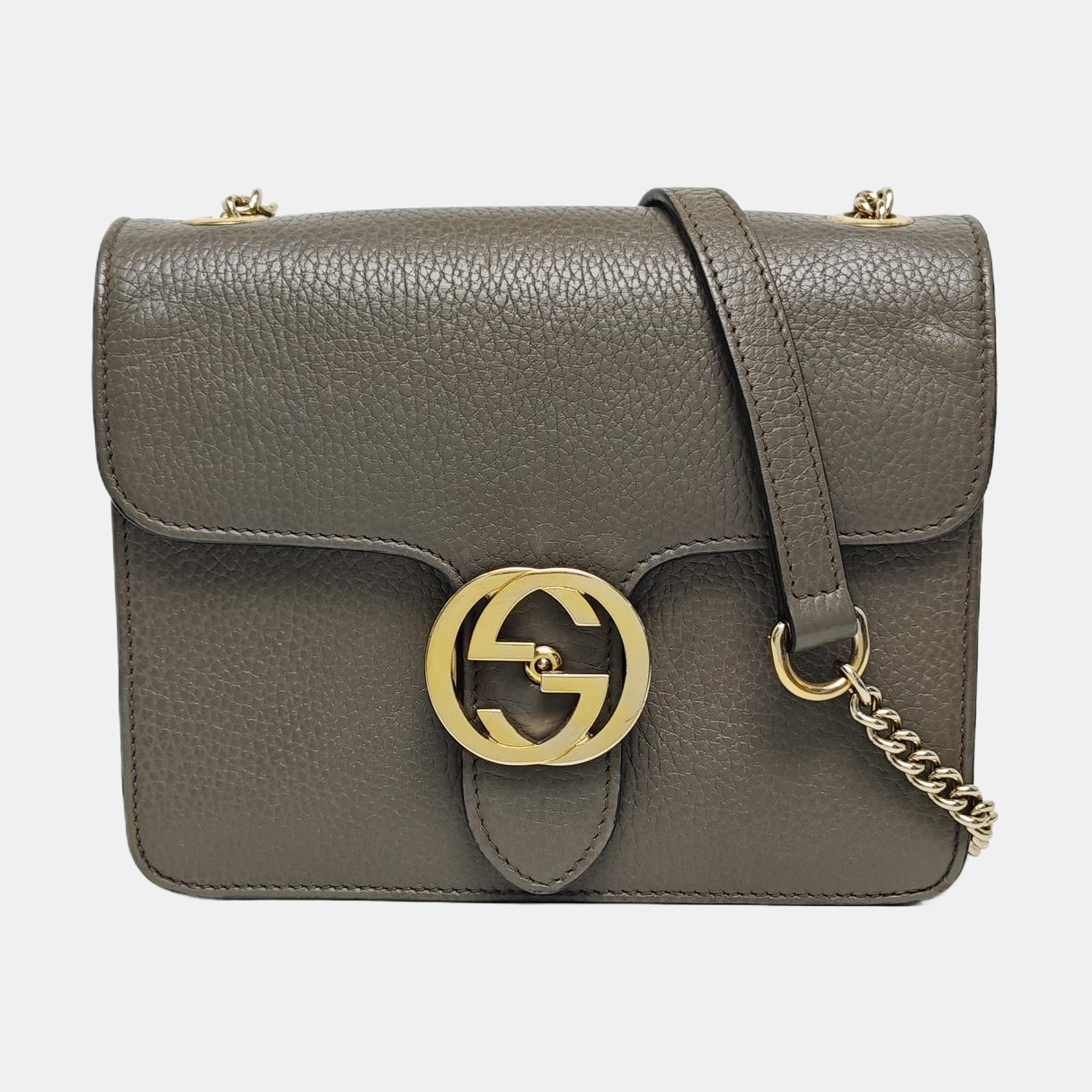 Authenticated pre-owned  Interlocking G Small Calfskin Gray - Shoulder Bag at Looply