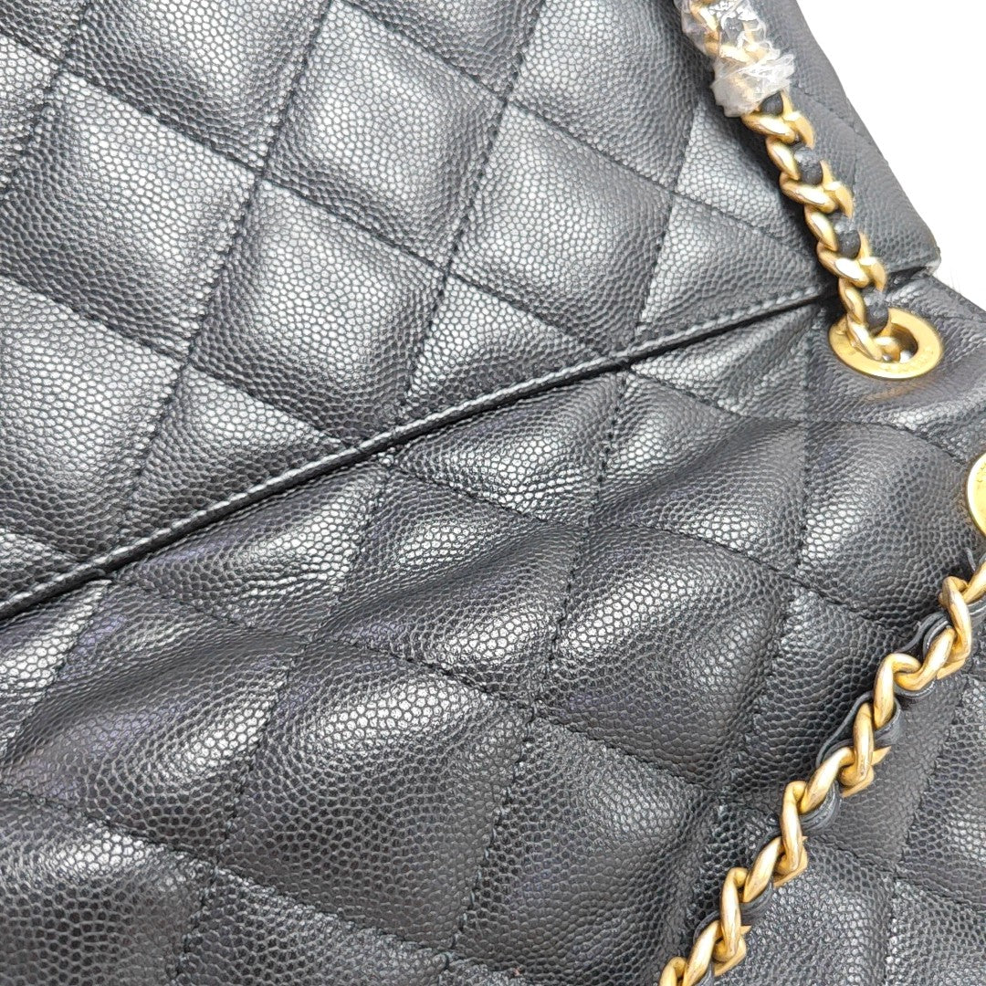 Quilted Grained Calfskin Black