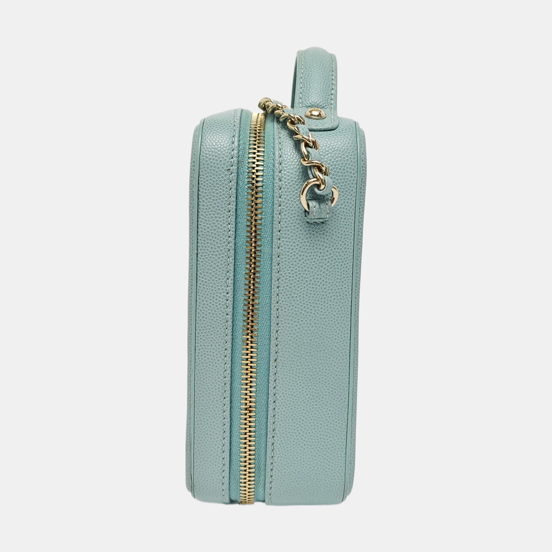 Authenticated pre-owned  Filigree Quilted Grained Calfskin Blue - Crossbody Bag at Looply