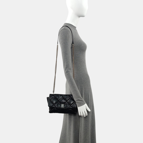 Ginny Quilted Calfskin Black