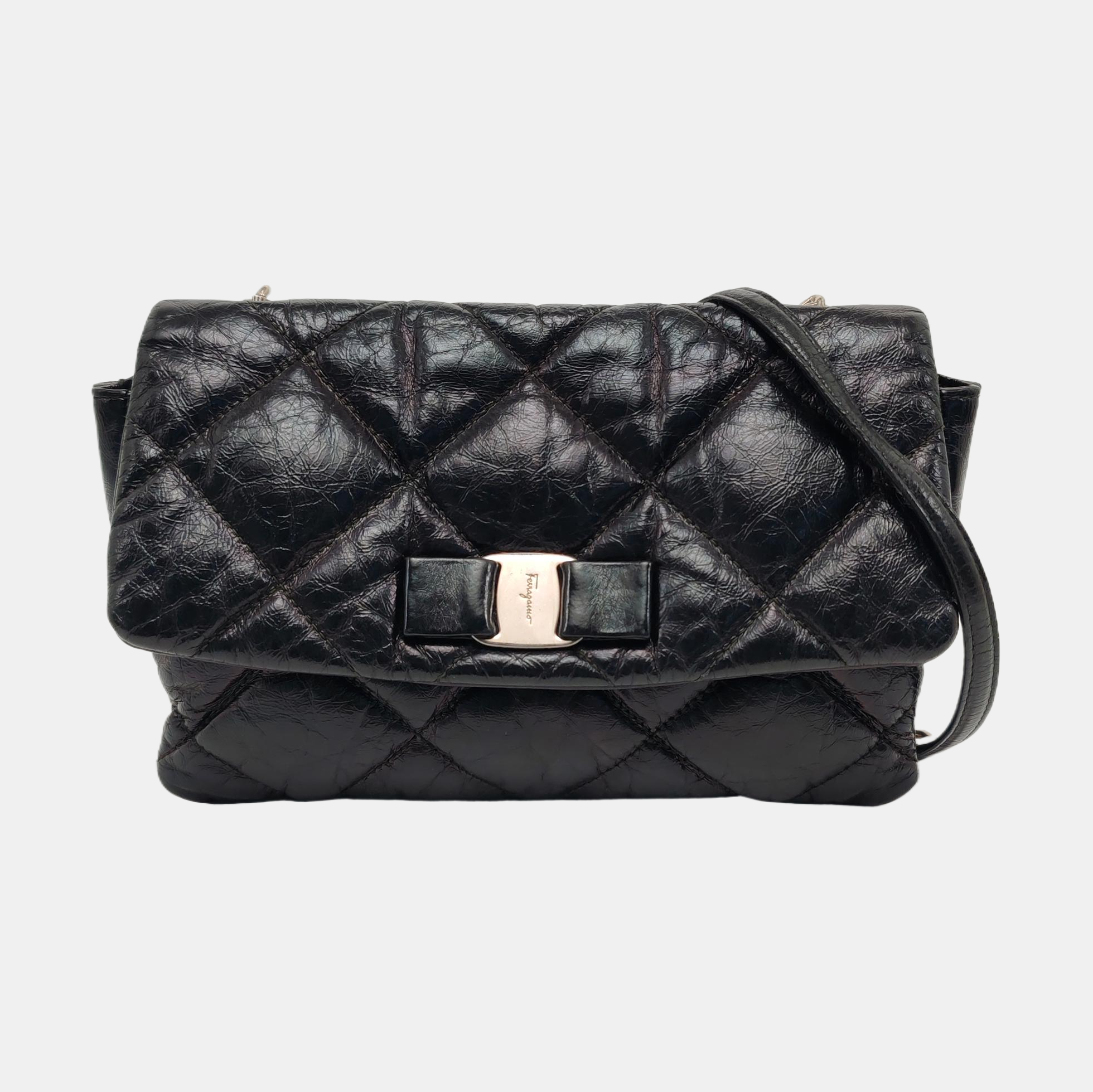 Ginny Quilted Calfskin Black