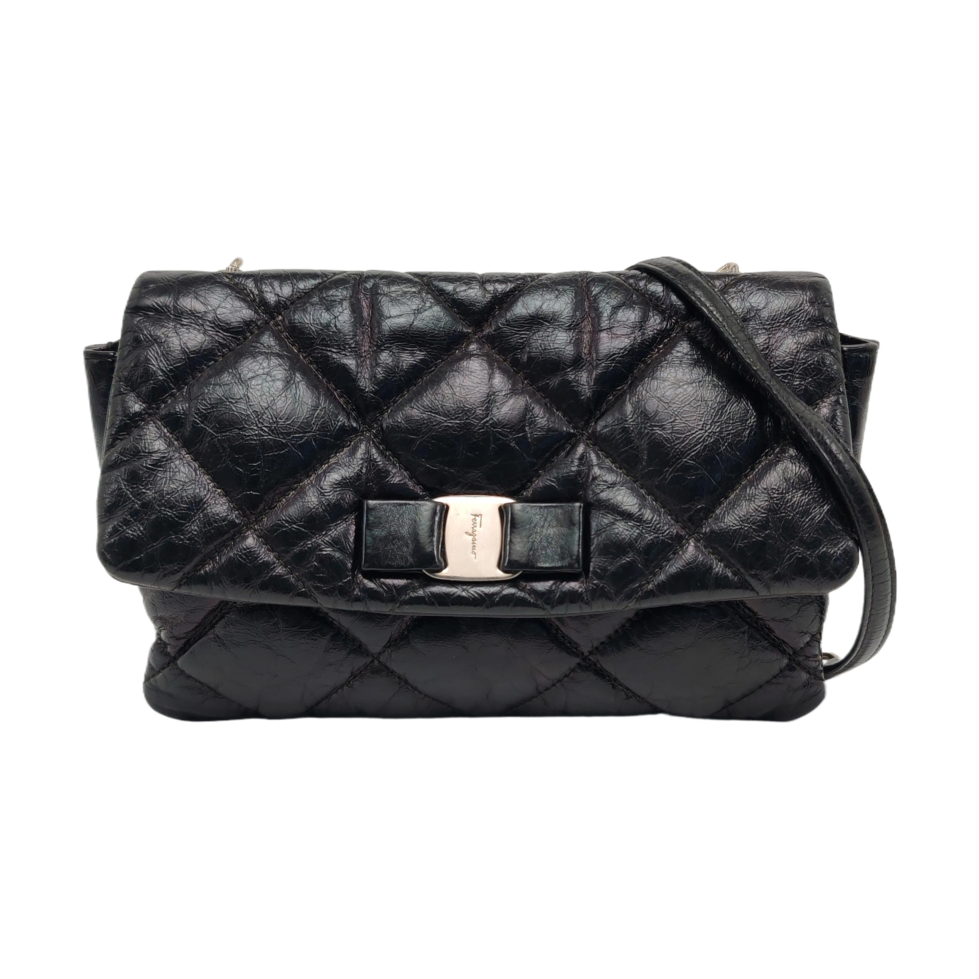 Ginny Quilted Calfskin Black