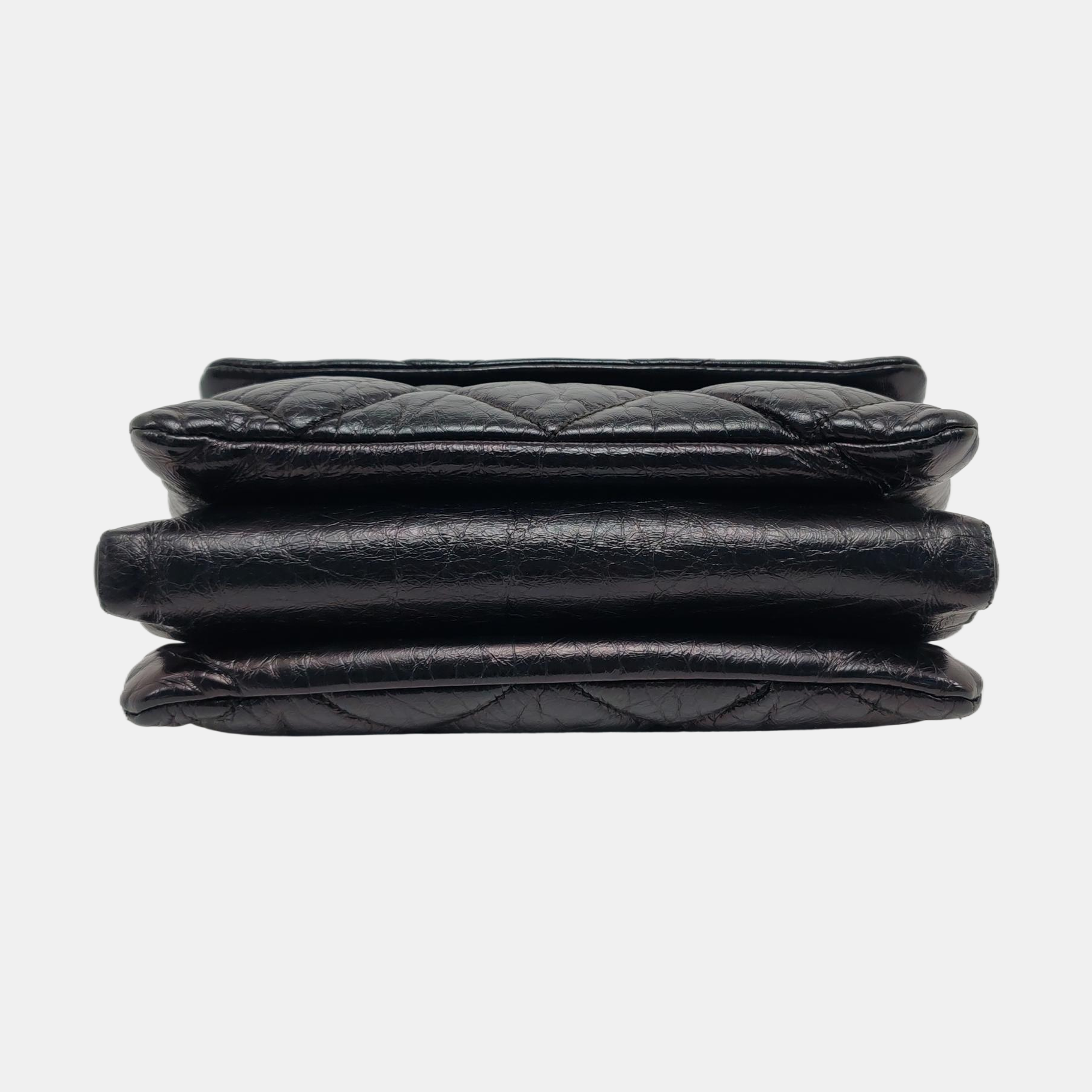 Ginny Quilted Calfskin Black