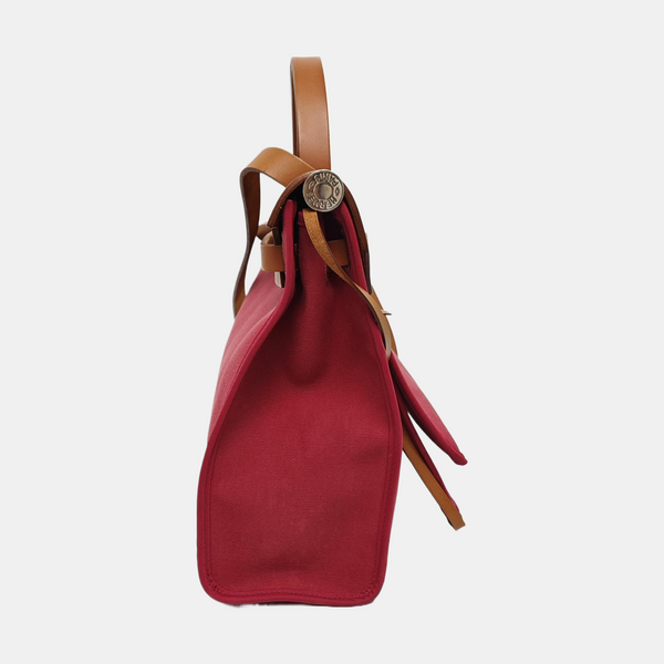 Authenticated pre-owned  Herbag 31 Canvas Red - Shoulder Bag at Looply
