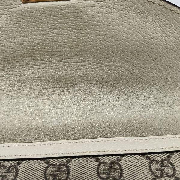 Ophidia Small Monogram Coated Canvas Beige