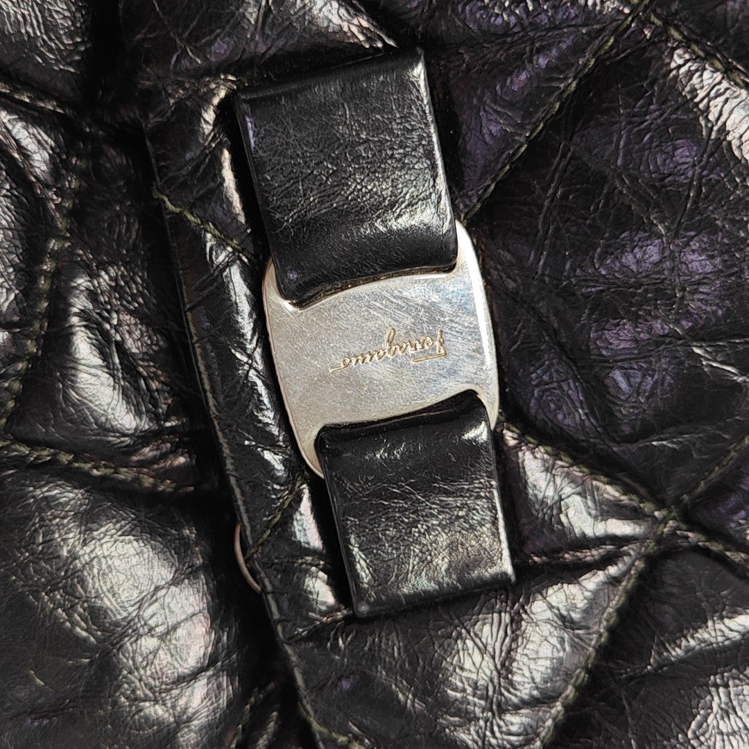 Ginny Quilted Calfskin Black