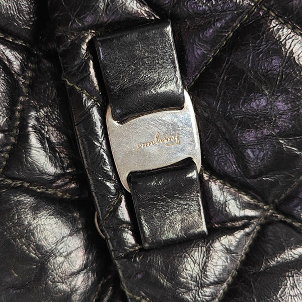 Ginny Quilted Calfskin Black